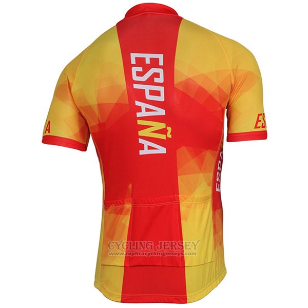 2017 Cycling Jersey Spain Yellow and Red Short Sleeve and Bib Short